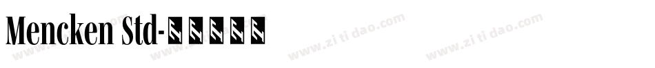 Mencken Std字体转换